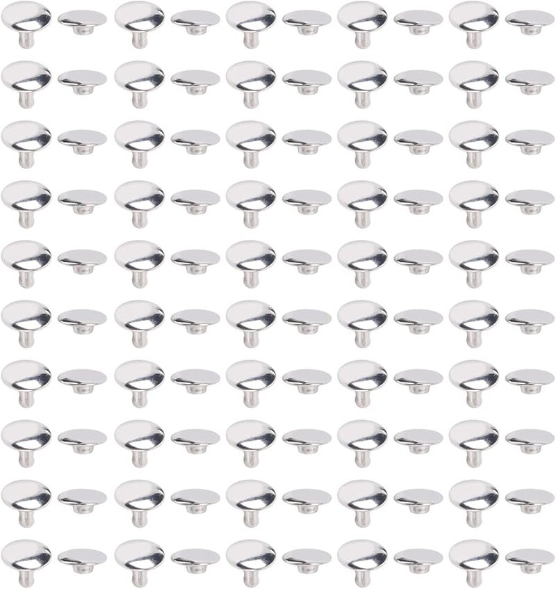 500 Pcs 9x6mm Stainless Steel Double Cap Leather Rivets for Crafting Belts Bags Boots Repair - Image 3