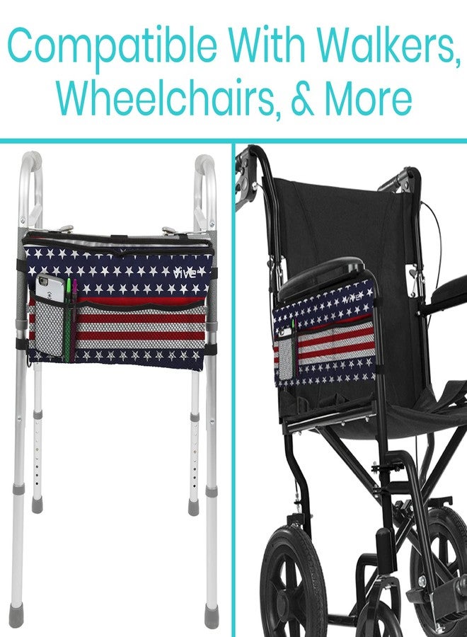 Vive Walker Bag - Accessories Wheelchair Basket Pouch (Water Resistant) - Seniors Caddy Accessory Attachment for Folding, Rolling Walkers - Carry Storage Carrier Tote - Lightweight, Universal Size - Image 3