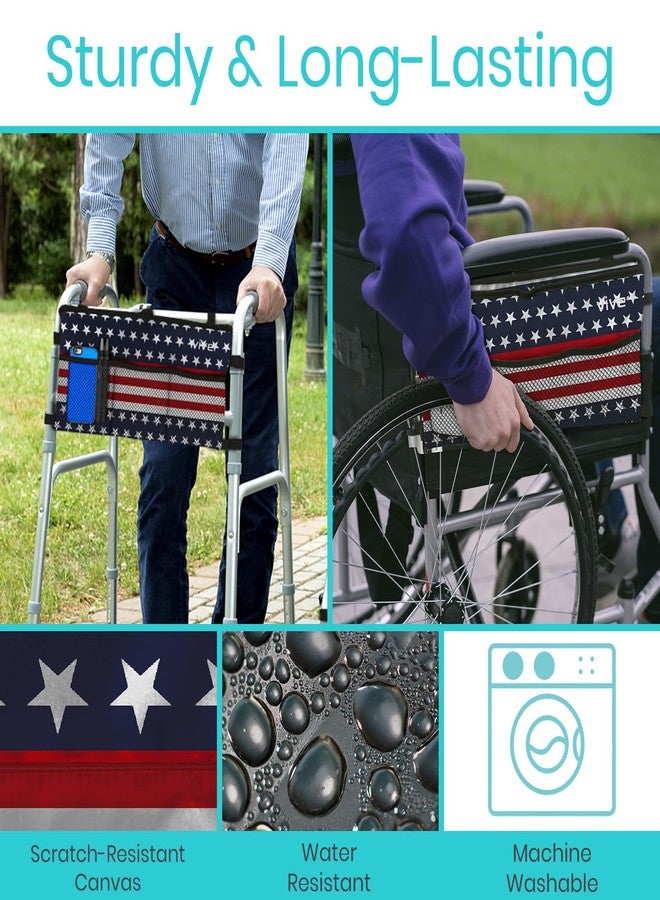 Vive Walker Bag - Accessories Wheelchair Basket Pouch (Water Resistant) - Seniors Caddy Accessory Attachment for Folding, Rolling Walkers - Carry Storage Carrier Tote - Lightweight, Universal Size - Image 5
