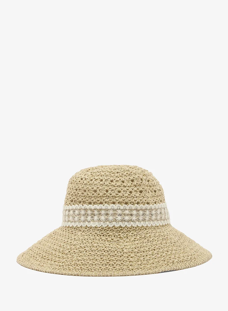 ايلا Rafia Bucket Straw Hat