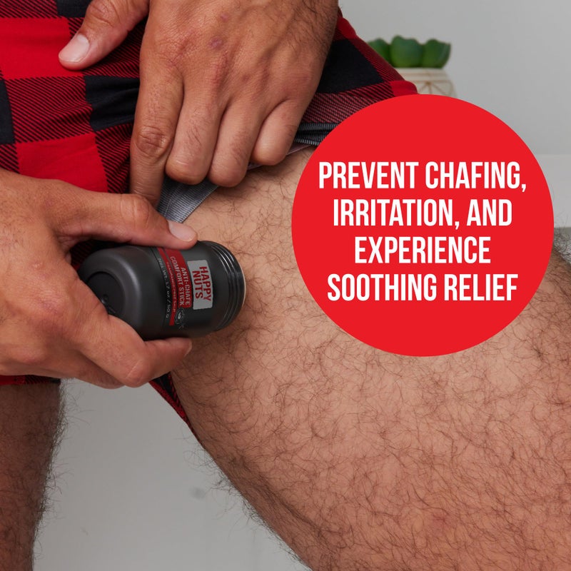 HAPPY NUTS Anti-Chafe Comfort Stick for Men: Ultimate Friction Defense & Chafing Prevention for Active Lifestyles - Perfect for Runners, Cyclists, & Active Men (1 Pack) - Image 2