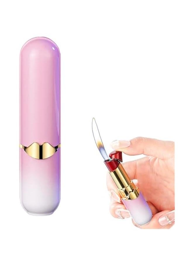 Generic Creative Lipstick Lighter, Soft Flame Butane Lighter, Refillable and Adjustable Open Flame Lighter, Cool Portable Windproof Lighter, Unique Birthday Gift for Ladies and Girlfriends(No Gas)-Pink  - Image 1