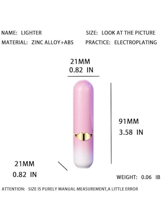Generic - Creative Lipstick Lighter, Soft Flame Butane Lighter, Refillable and Adjustable Open Flame Lighter, Cool Portable Windproof Lighter, Unique Birthday Gift for Ladies and Girlfriends(No Gas)-Pink - Image 1