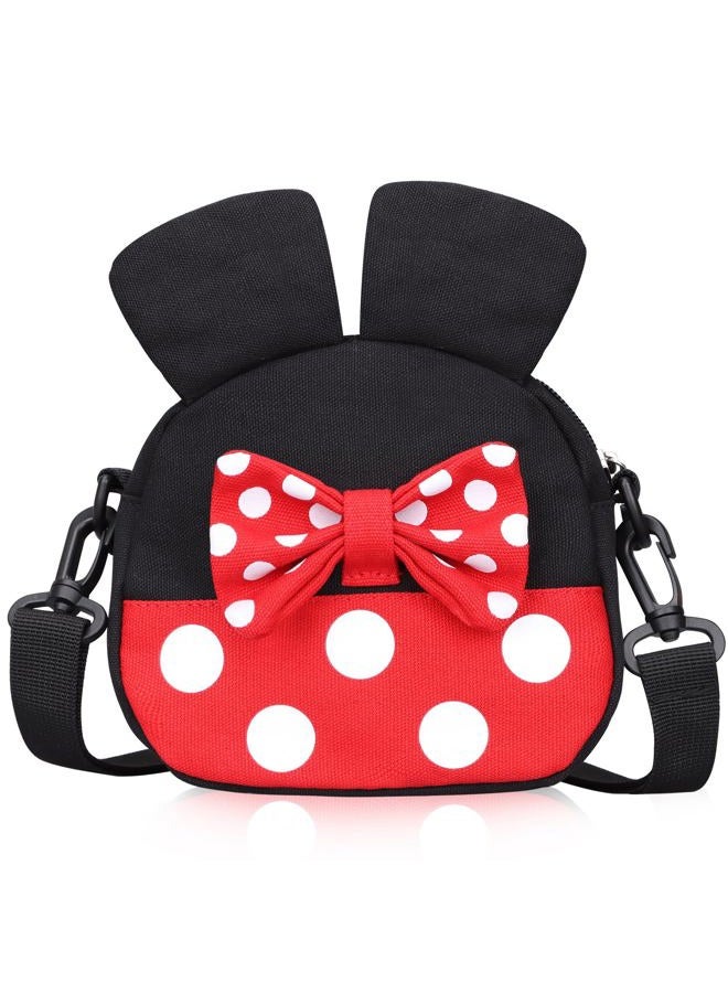 Dksyee Cute Disney Crossbody Bag for Little Girls Toddler Minnie Mouse Crossbody Purse Kids Small Shoulder Bags Mini Cartoon Cross Body Bag with Mouse Ears - Image 1