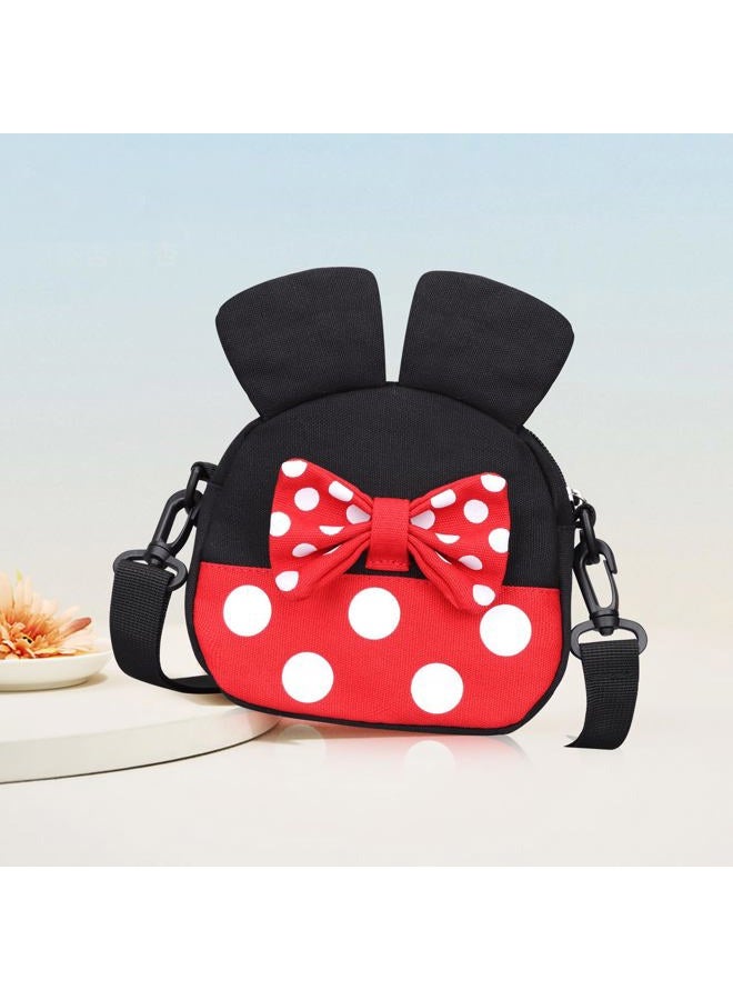 Dksyee Cute Disney Crossbody Bag for Little Girls Toddler Minnie Mouse Crossbody Purse Kids Small Shoulder Bags Mini Cartoon Cross Body Bag with Mouse Ears - Image 3