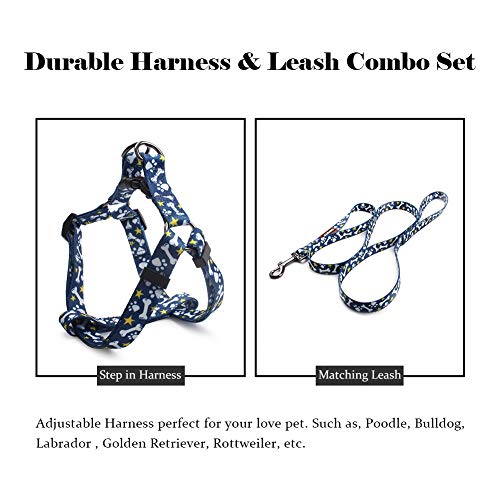 QQPETS Dog Harness Leash Set Adjustable Heavy Duty No Pull Halter Harnesses for Small Medium Large Breed Dogs Back Clip Anti-Twist Perfect for Walking (L(23"-32" Chest Girth), Bone) - Image 4