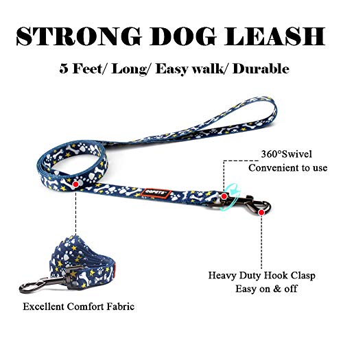 QQPETS Dog Harness Leash Set Adjustable Heavy Duty No Pull Halter Harnesses for Small Medium Large Breed Dogs Back Clip Anti-Twist Perfect for Walking (L(23"-32" Chest Girth), Bone) - Image 3