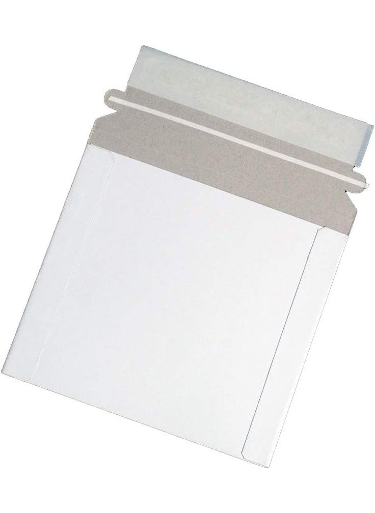 maxtek Maxtek CDDVD Disc White Cardboard Mailers 6 x 6 38 Inches Self Seal Adhesive Flap 100 pack  - Image 1