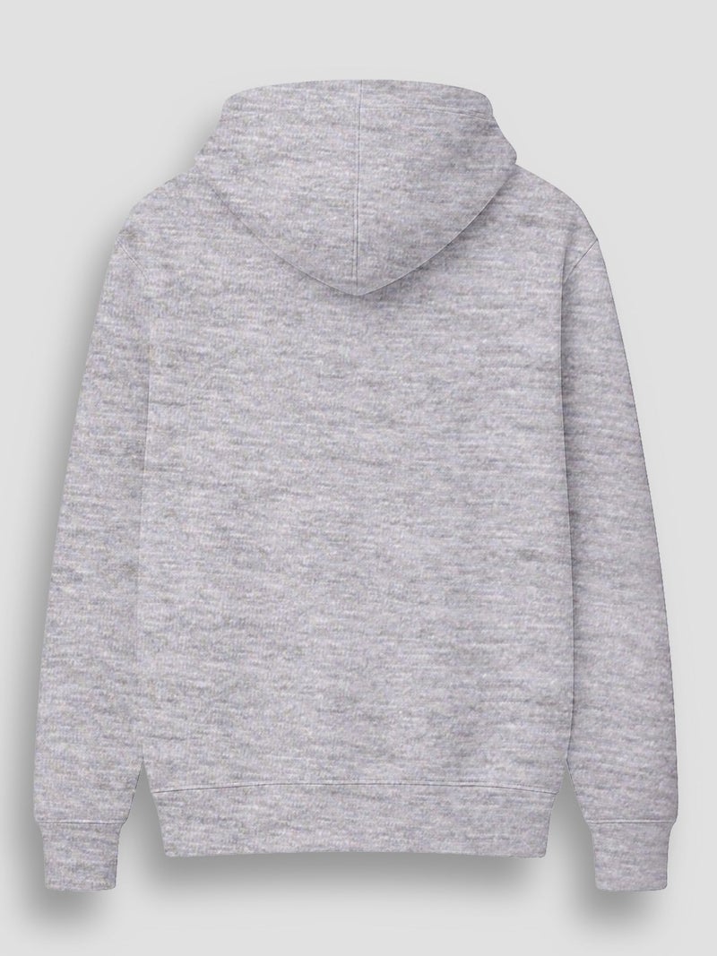 ENCIGER Men’s Solid Hoodie | 100% Cotton Fleece Warm Sweatshirt with Kangaroo Pocket & Adjustable Hood | Regular Fit Winter Wear for Men Grey, S - Image 4