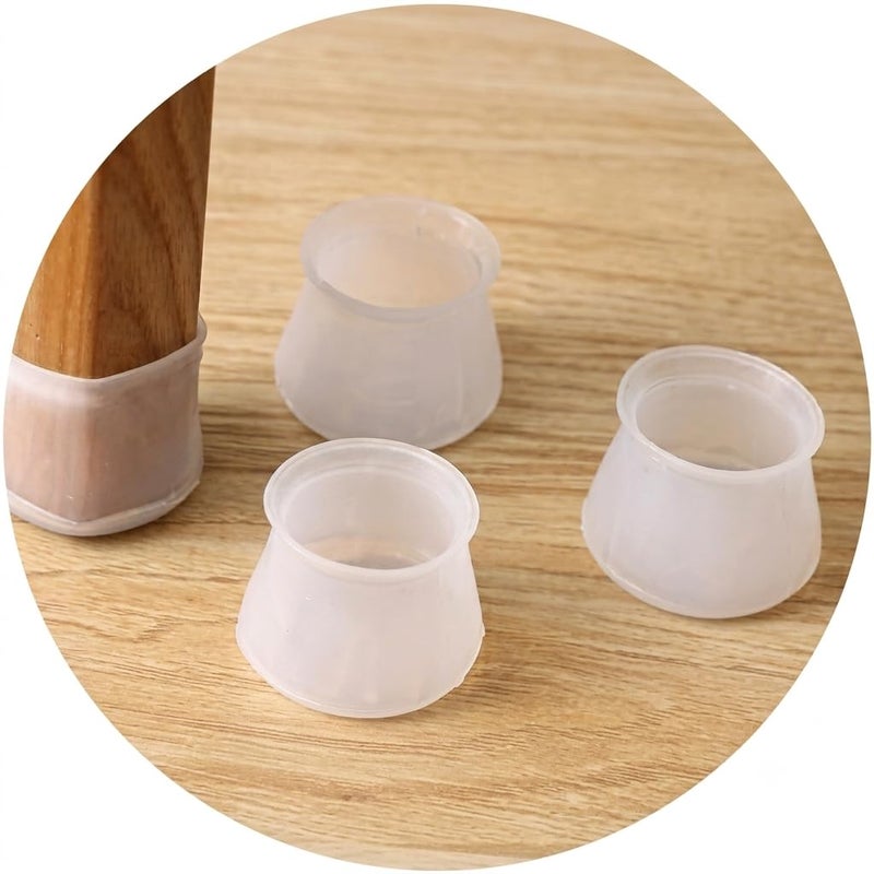 Silicone Chair Leg Floor Protectors, Anti-Slip Furniture Protector Cover Pads (24)