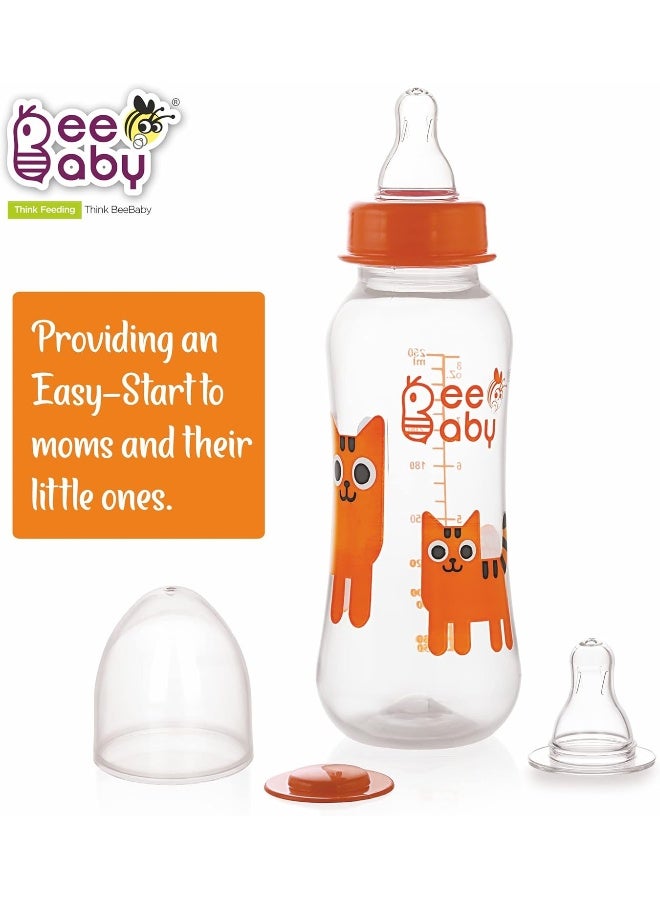 BeeBaby Easy Start Slim Neck Baby Feeding Bottle with 2 Anti-Colic Gentle Touch Silicone Nipples - Image 3
