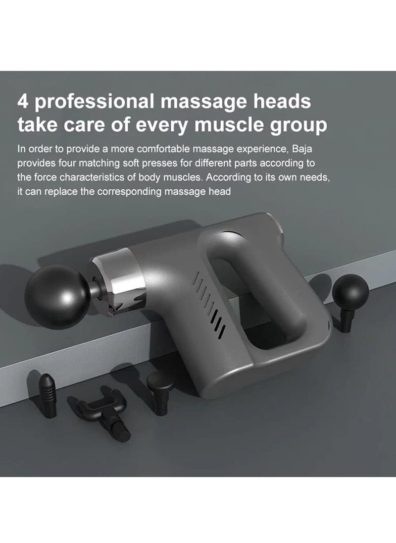 Prime by javaudan Deep Tissue Muscle Massager KH 740 – Percussion Therapy Device with 5 Speeds & 4 Attachments for Athletes, Back & Neck Pain Relief, Muscle Recovery  - Image 2
