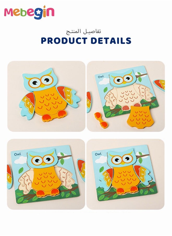 MEBEGIN - Wooden Puzzle Toys For 3+ Year Old Girls Baby Cute Animal  Jigsaw Toy Birthday Gift - Image 1