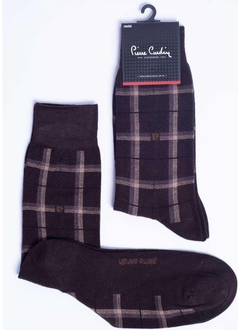 pierre cardin Modal 6-Pack Men's Long Classic Socks Code 925-PC Brown 
