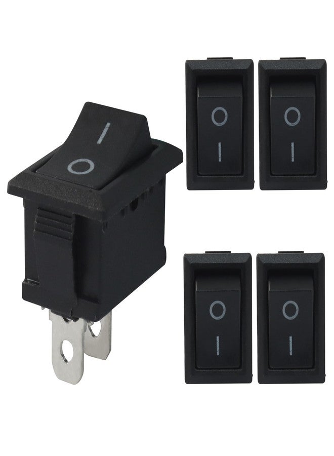 Rierdge 5Pcs KCD1 Rocker Switch, 2 Pin 2 Position Toggle Switch, AC 250V 6A AC 125V 10A for Household Appliances Industrial Equipment (Black) - Image 5