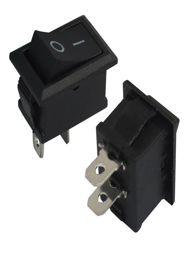 Rierdge 5Pcs KCD1 Rocker Switch, 2 Pin 2 Position Toggle Switch, AC 250V 6A AC 125V 10A for Household Appliances Industrial Equipment (Black) - Image 4