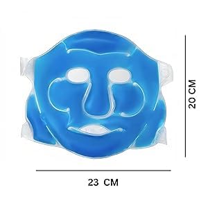 Quakzapp Quakzapp Cooling Gel Face Mask HotNCold Therapy For Your Face With Strap Relief From Common Condition Like Stress Tension Sinus Compact Special To Suit Your All Familly Members Blue Color with Storage Bag 1Pc - Image 3