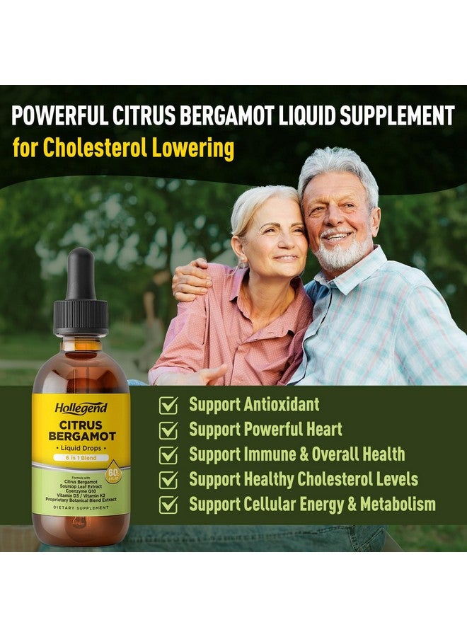 HOLLEGEND Citrus Bergamot Liquid Drops, High Absorption Citrus Bergamot Supplement Drops for High Cholesterol, Antioxidant, Overall Health, Enhanced with Vitamins, CoQ10, 2 Fl Oz - Image 4