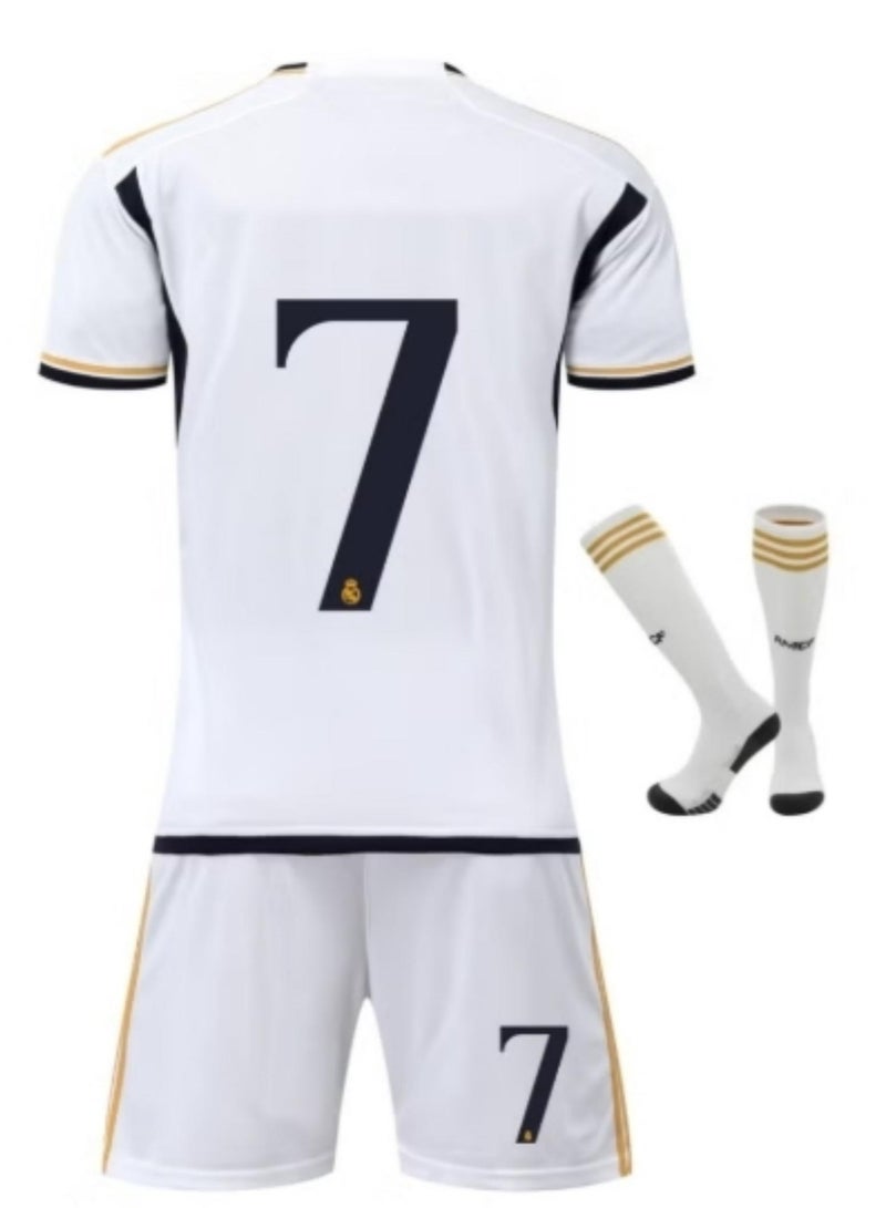 general Adjustable Youth Soccer Jersey set- No.7 Training for Kids Fan Costume Cosplay& Sports Gift 28 Yard  - Image 1