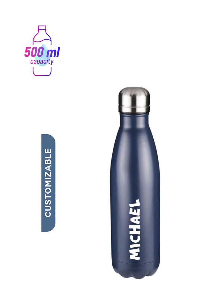 شير ذا لوف  زجاجة ماء شخصية أضف اسمك على الزجاجة - كحلي - Image 1