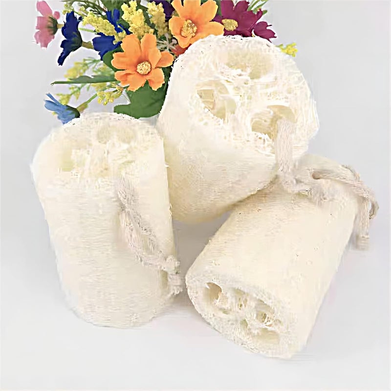 ENLAYER Natural Loofah Sponge Exfoliating Body Sponge Scrubber Natural Loofah Exfoliating Bath Scrubber for Adults for Adults Men and Women Shower 6PCS - Image 5