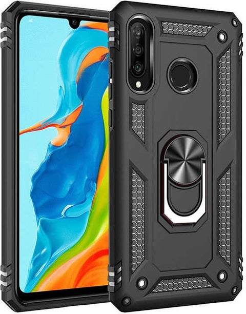 FUJIMAX Samsung Galaxy A20S Case Ring Phone Case with Armor Feature Special for Horizontal and Vertical Use