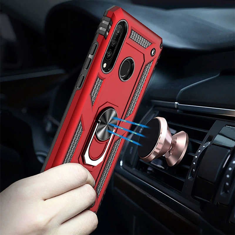 FUJIMAX Samsung Galaxy A20S Case Ring Phone Case with Armor Feature Special for Horizontal and Vertical Use