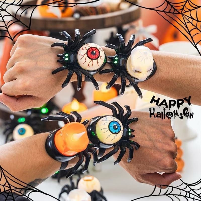 Halloween Spider Glow Wristband Toy with LED Eyes for Party Decorations - Image 1