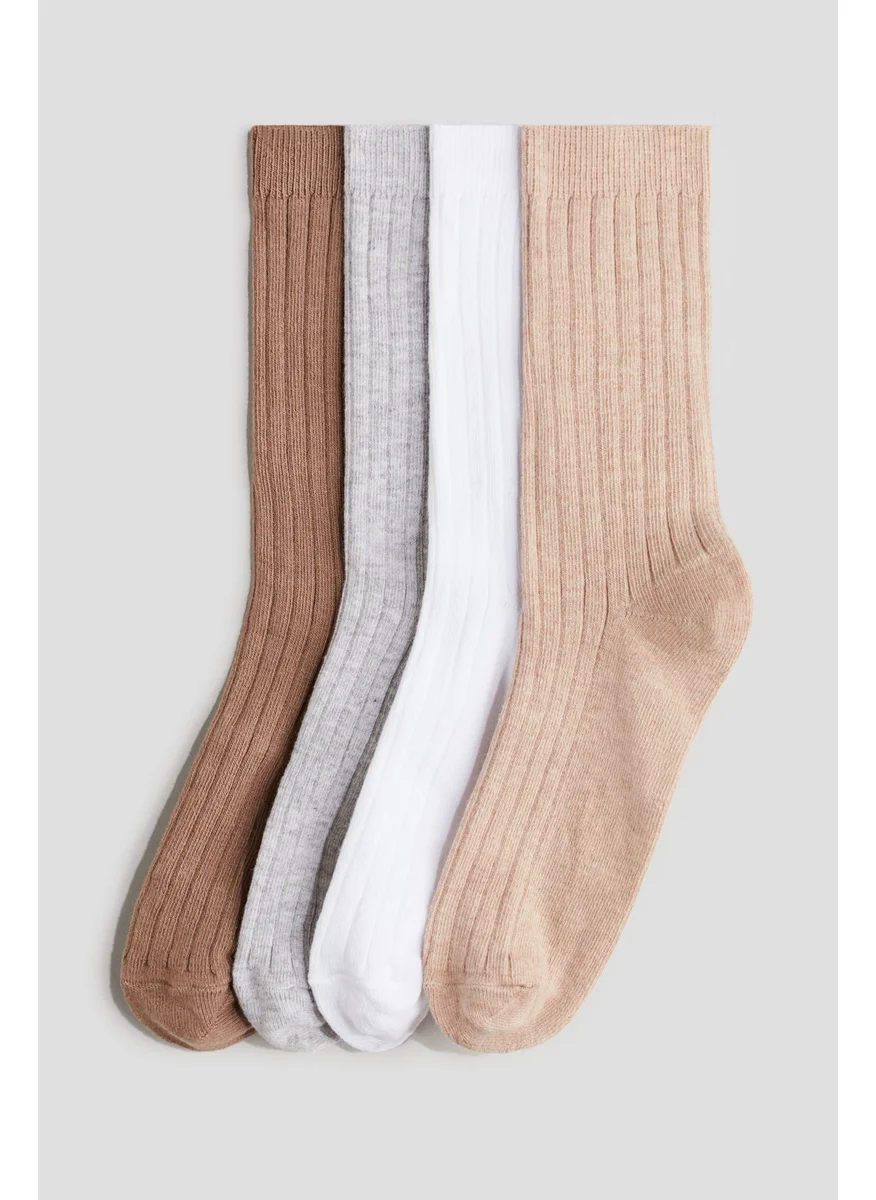 اتش اند ام 4-Pack Rib-Knit Socks