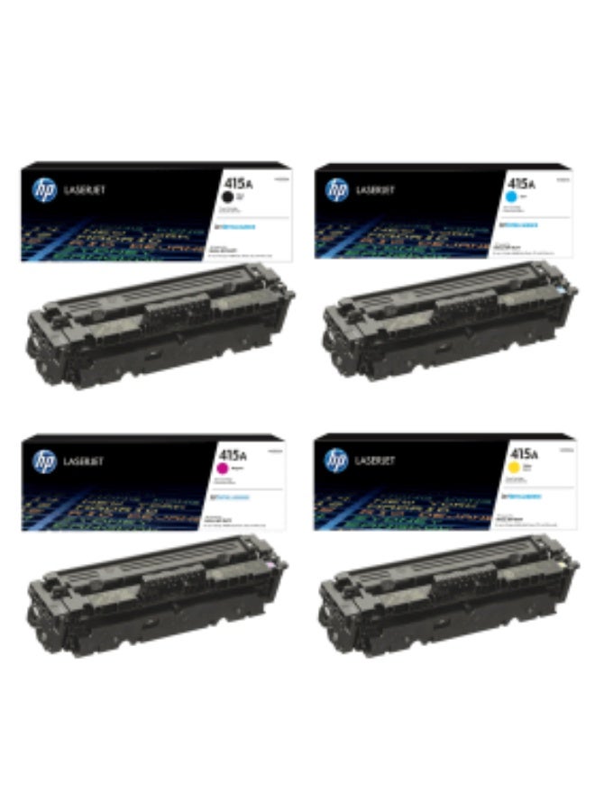 HP Toner Pack Of 4 HP 415A Toner Cartridge Set (Black, Cyan, Magenta, Yellow) - Image 3