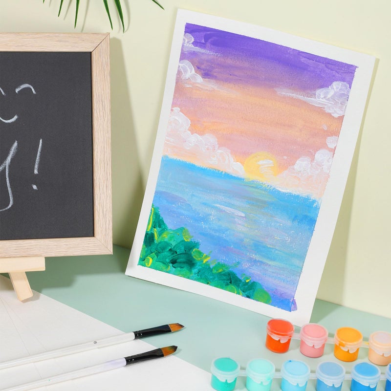 Prudiut 120 Sheets Watercolor Paper Bulk, 140 lb/300 GSM Cold Press Paper White Water Color Paper for Kids Child Students Adults Artists Drawing Valentine Gift Cards(7 x 10 Inch) - Image 5