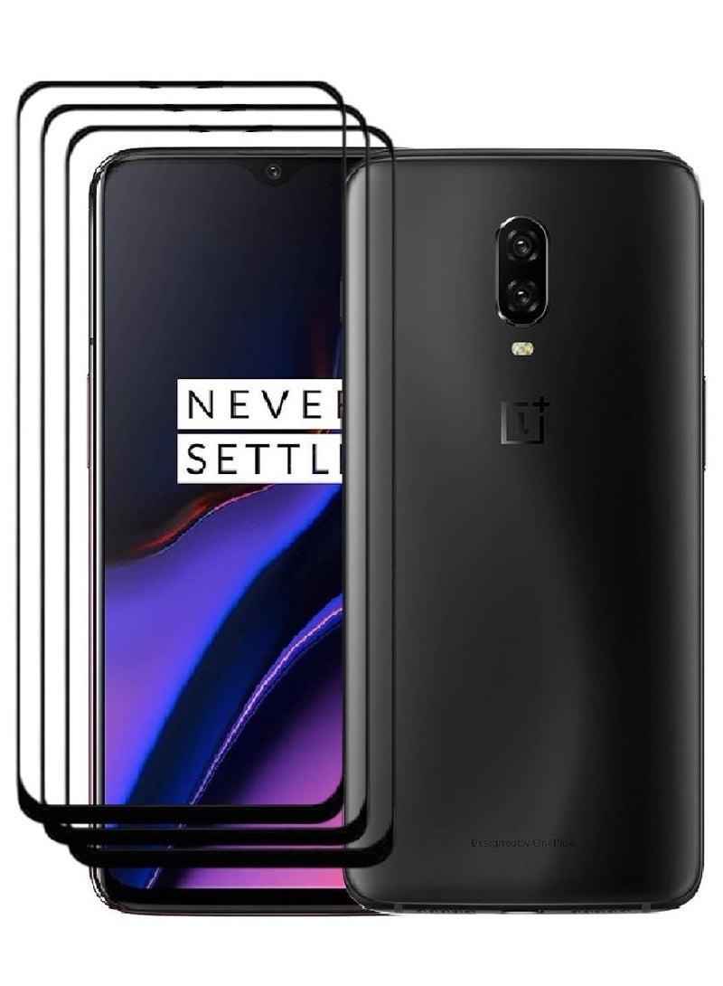 AINA 3 Pieces Tempered Glass Screen Protector 5D Designed For OnePlus 6T Full Glue Edge to Edge Full Screen Coverage And Bubble Free - Image 1