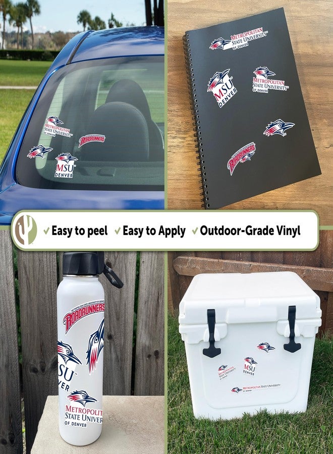 Desert Cactus Metropolitan State University of Denver Sticker Roadrunners MSU Sticker Vinyl Decals Laptop Water Bottle Car Scrapbook Sheet T2 (Type 2) - Image 2