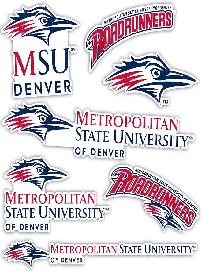 Desert Cactus Metropolitan State University of Denver Sticker Roadrunners MSU Sticker Vinyl Decals Laptop Water Bottle Car Scrapbook Sheet T2 (Type 2) - Image 1