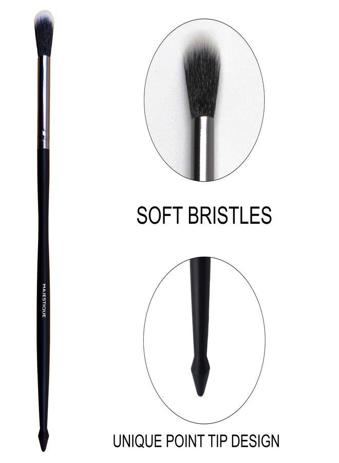 MAJESTIQUE Makeup Brush Set, 3 Pcs Premium Synthetic Professional Makeup Brushes Highlighter powder brush, Eye blender brush, Dome shader brush Face Brushes set of 3 brushes (Black) - Image 4