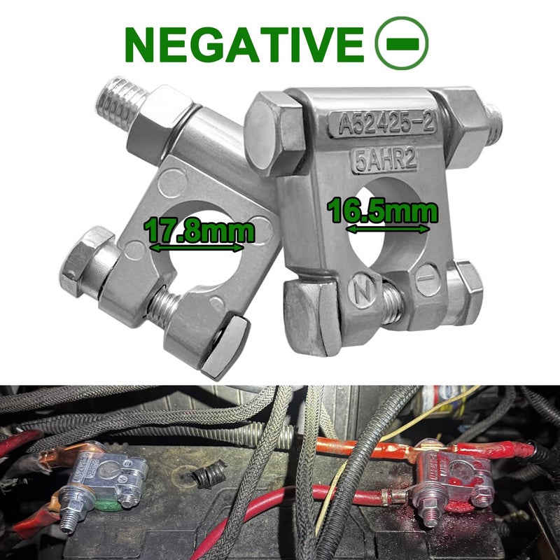 DLronwey Military Spec Battery Terminals Heavy Duty Battery Terminal Battery Post Terminals For Marine Car Boat Rv And Vehicles 2 Pcs - Image 3