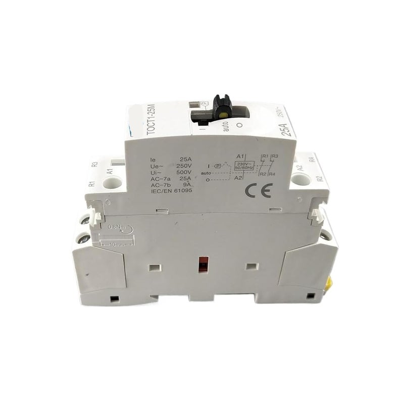 2 Pole 25A DIN Rail Contactor With Manual Switch 220V 230V 50 60Hz - Image 4