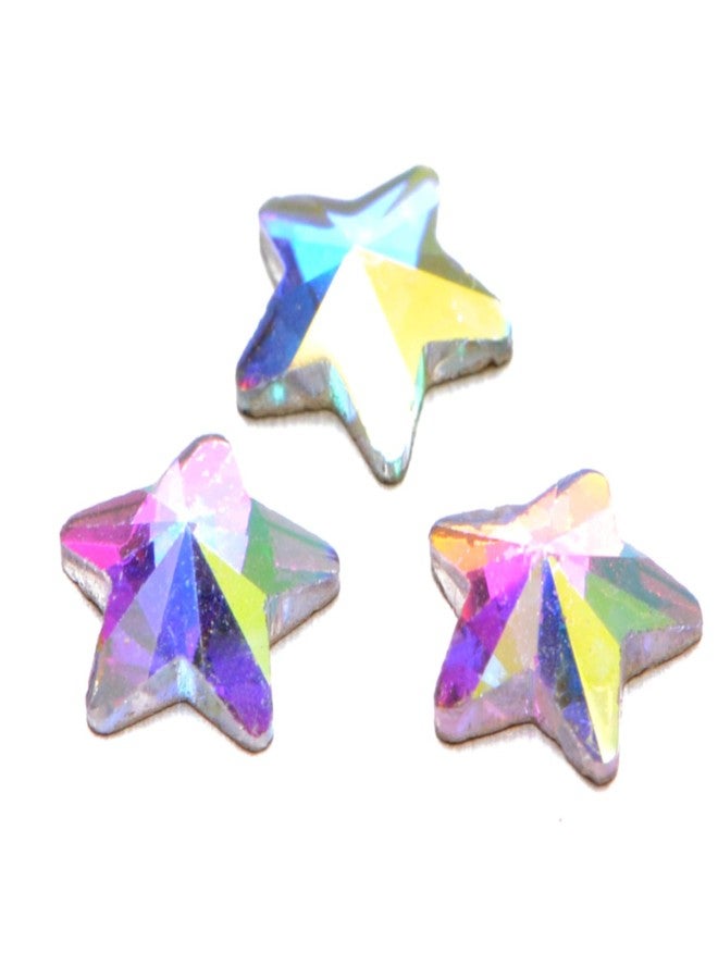 AD Beads Top Czech AB Crystal Multi-Shape Flatback Rhinestone Nail Art Decoration DIY (100 Pcs, 34. Star 8x8mm) - Image 1