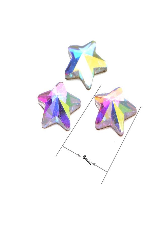 AD Beads Top Czech AB Crystal Multi-Shape Flatback Rhinestone Nail Art Decoration DIY (100 Pcs, 34. Star 8x8mm) - Image 3