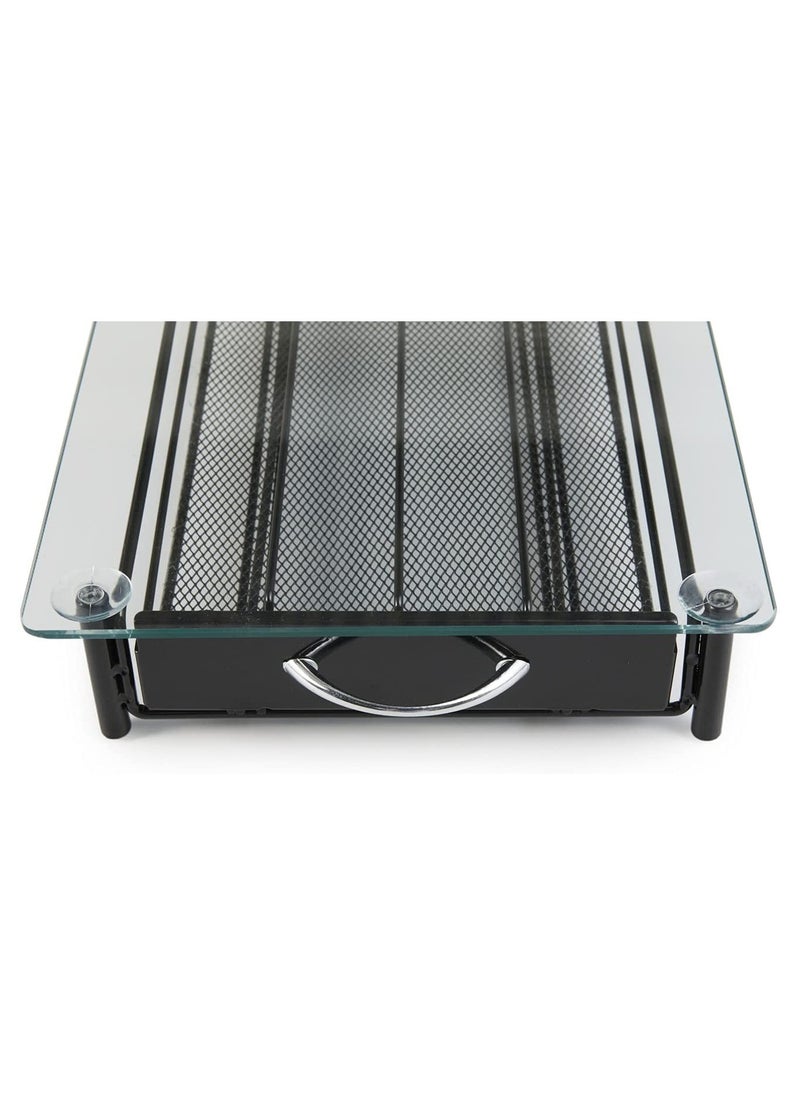 1Chase - Glass Top Coffee Capsule Holder Drawer, 40 Pcs Nespresso Coffee Pods Holder - Image 1