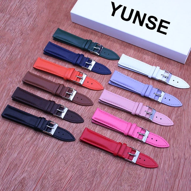 Bluejw Replacement Interchangeable Calf Leather Watch Strap – Full Grain Smooth Plain Elegant Wrist Band to Replace the Watch Strap - Image 3
