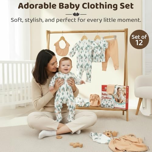 StarAndDaisy New Born Baby Clothes 0-6 Months Gift Set of 12 / Soft Pure Cotton Baby Gifts Newborn/Perfect Newborn Baby Gift Set for Boys & Girls - Image 3