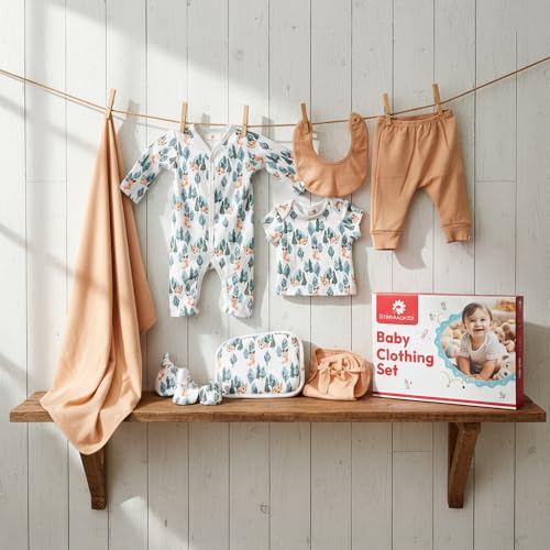 StarAndDaisy New Born Baby Clothes 0-6 Months Gift Set of 12 / Soft Pure Cotton Baby Gifts Newborn/Perfect Newborn Baby Gift Set for Boys & Girls - Image 1