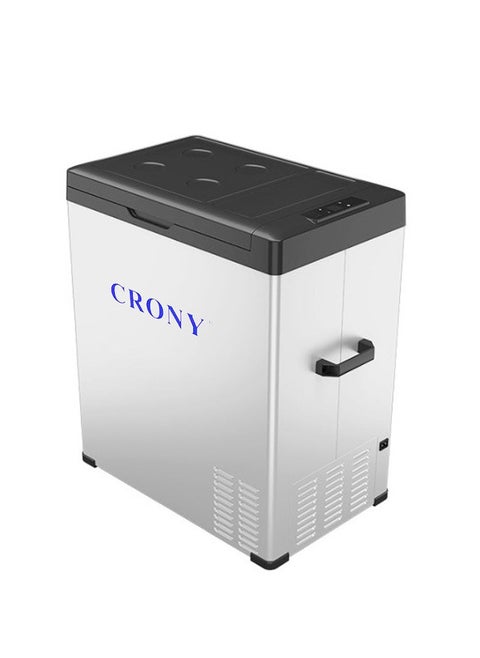 C75 75L Car Refrigerator, DC 12V/24V, -20°C to 20°C, LED Control Panel, App Connectivity, USB Power Outlet, Dual Door, Battery Protection