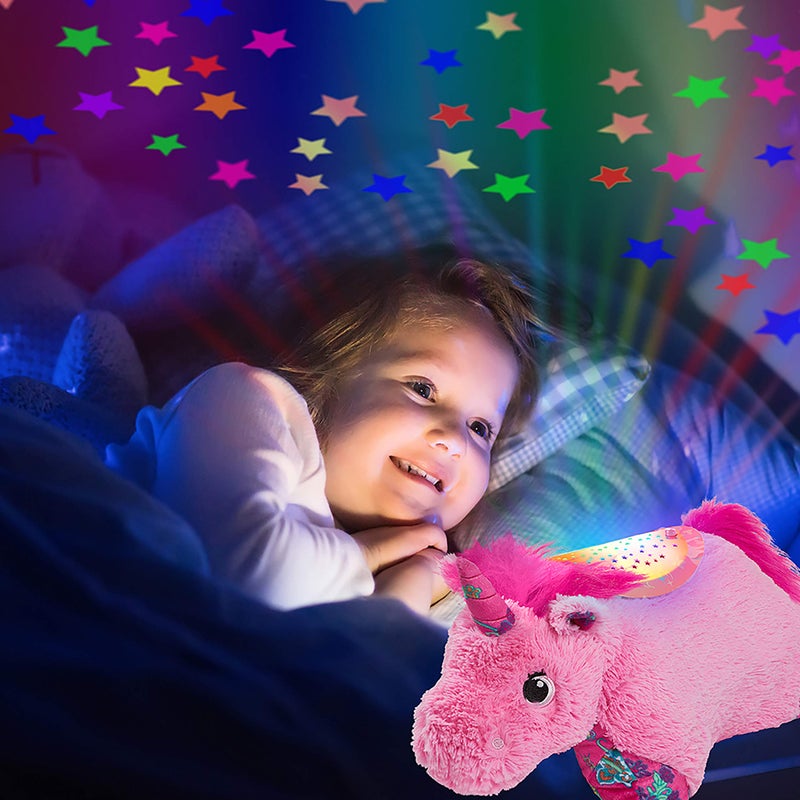 Pillow Pets Colorful Pink Unicorn Sleeptime Lite 11"" Stuffed Animal Plush Nightlight - Image 5