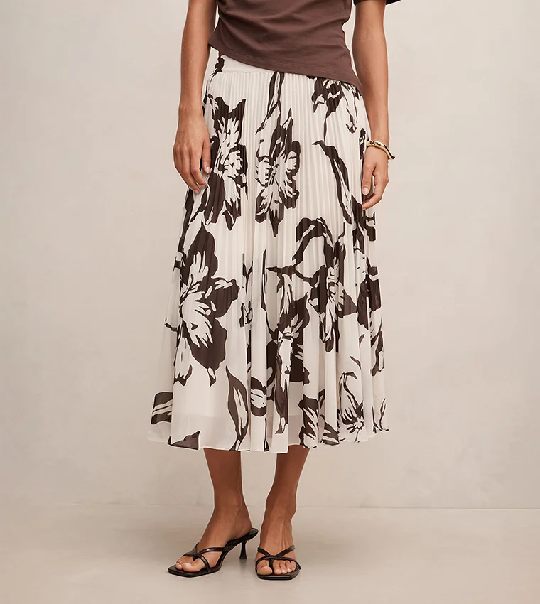 فورايفر نيو Aurora Pleated Midi Skirt
