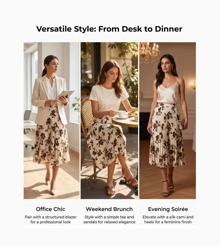 Forever New  Aurora Pleated Skirt for Women | Best Price UAE