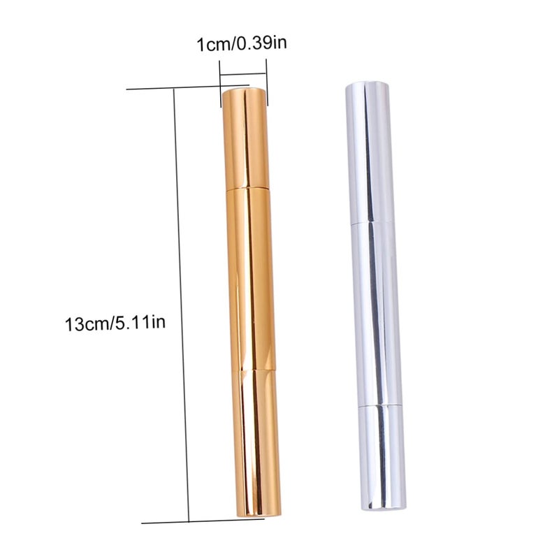 2pcs 3ml Aluminum Lip Gloss Tubes Applicators Empty Nail Polish Containers for DIY Nail Art Suitable for Home and Salon Use Random Color - Image 2