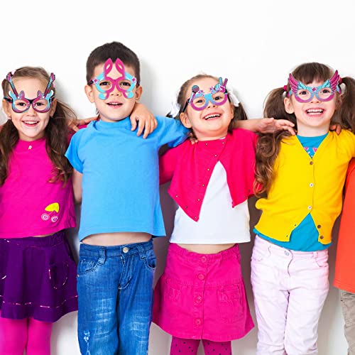 Capoda 24 Pieces Music Party Decorations Funny Mask Paper Eyeglasses Fancy Costume Glasses Photo Booth Props Music Birthday Decorations Supplies for Boy Girl Kids Party Favors Gift Bag Filler - Image 5