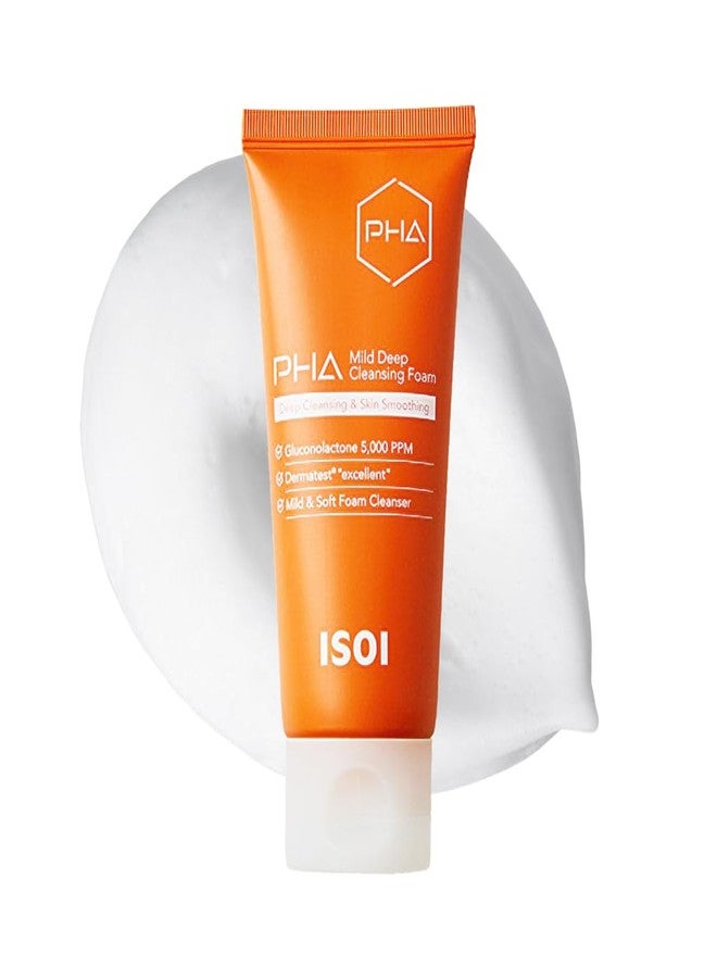 ISOI PHA Mild Deep Cleansing Foam, Gentle Daily Exfoliating Cleanser with Hydrating PHA Formula, Deep Cleansing for Sensitive Skin, Korean Skin Care (3.38 fl.oz, 100ml) - Image 1